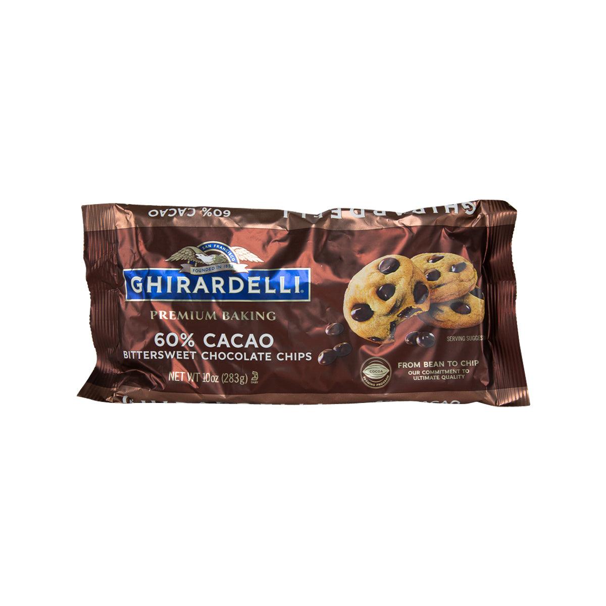 GHIRARDELLI Bittersweet Chocolate Premium Baking Chips (60% Cacao) (283g)