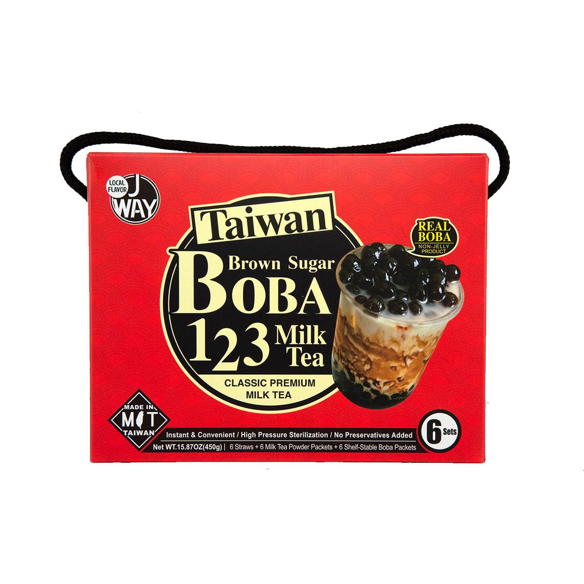 J WAY Brown Sugar Boba Bubble Tea - Classic Premium Flavor (468g)