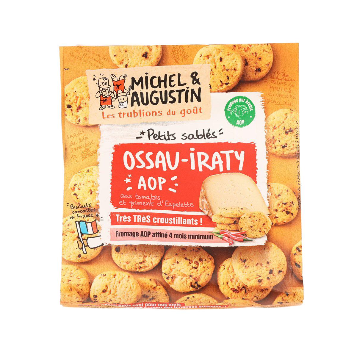 MICHEL & AUGUSTIN Shortbread Biscuits with Ossau Iraty PDO Cheese, Tomatoes and Espelette PDO Pepper (100g)