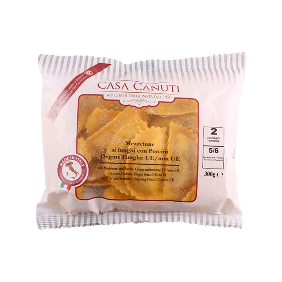CASA CANUTI Mezzelune Pasta with Porcini Mushrooms (300g)