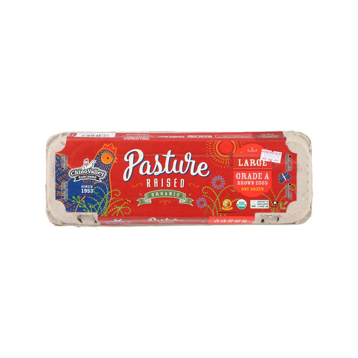 CHINO VALLEY Organic Pasture Raised Brown Eggs - Large (12pcs)