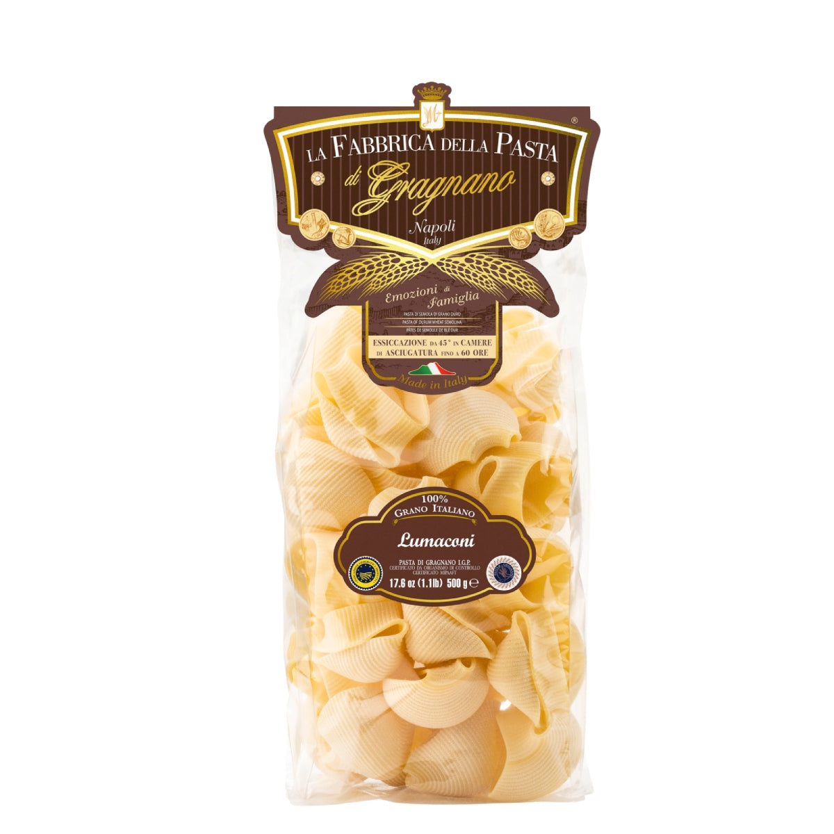 LA FABBRICA DELLA Artisanal PGI Macaroni Lumachine (500g)