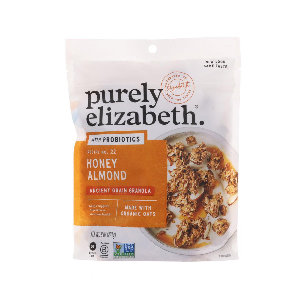 PURELYELIZABETH Gluten Free Probiotic Honey Almond Granola (227g)