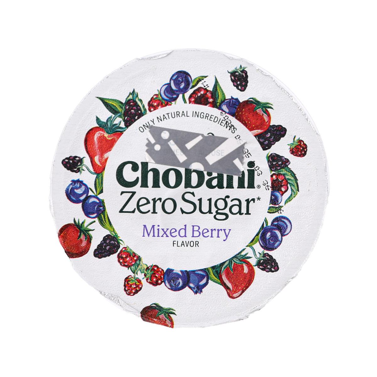 CHOBANI Zero Sugar Nonfat Greek Yogurt - Mixed Berry Flavor (150g)
