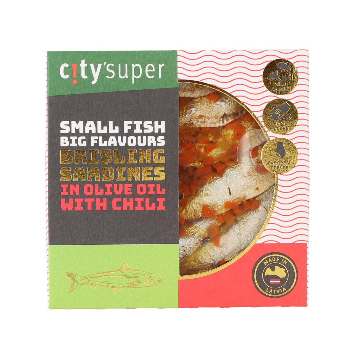 CITYSUPER Brisling Sardines in Olive Oil with Chili (120g)