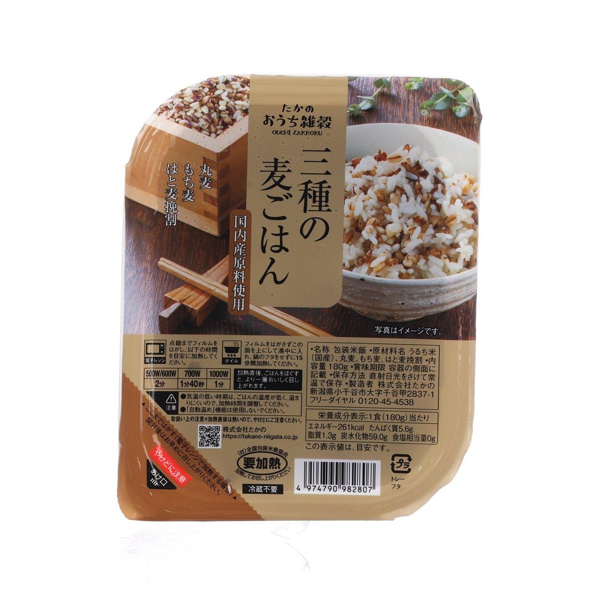 TAKANOFOODS Triple Mixed Barley Rice (180g)