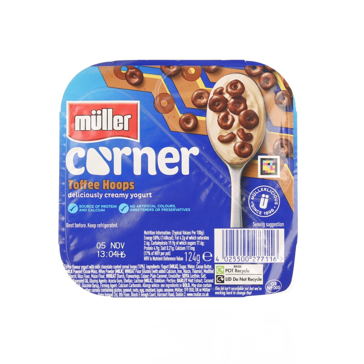 MULLER Corner Toffee Hoops Yogurt (124g)