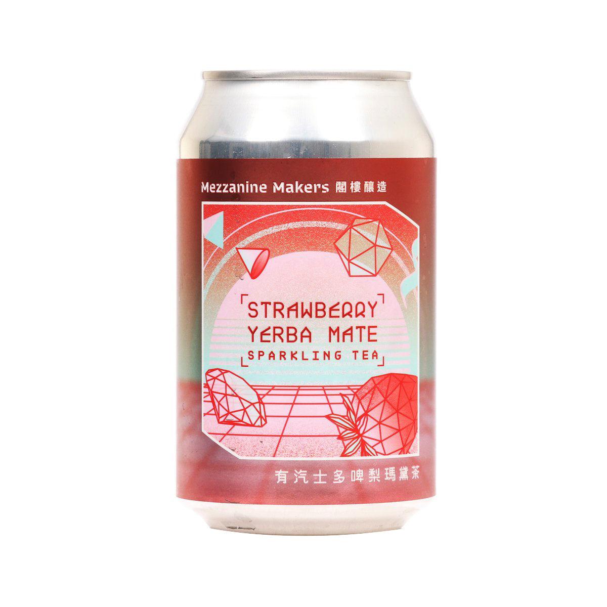 MEZZANINE MAKERS Strawberry Yerba Mate Sparkling Tea (330mL)