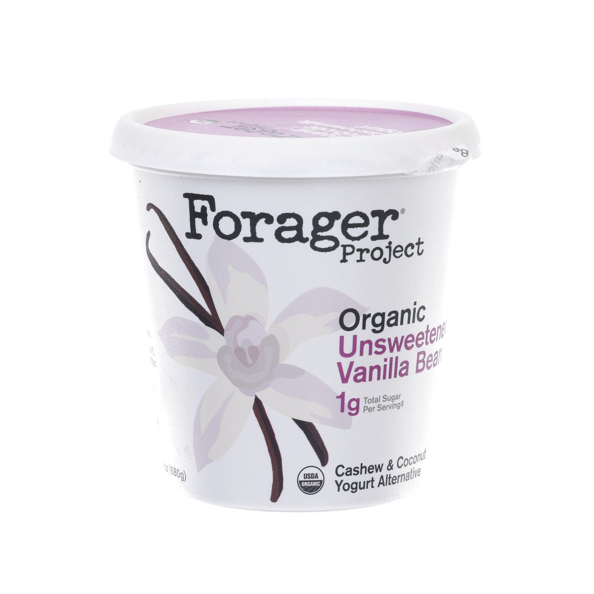 FORAGER PROJECT Organic Unsweetened Cashew & Coconut Yogurt - Vanilla Bean (680g)