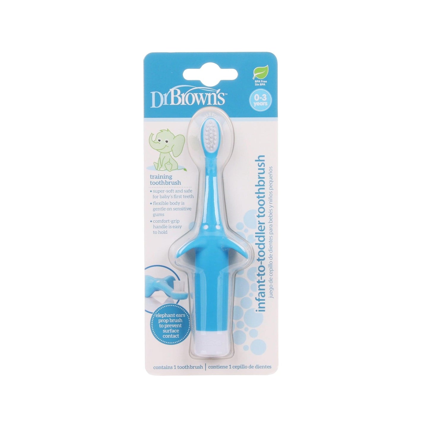 DR BROWN'S Training Toothbrush - Elephant Blue (1pc)