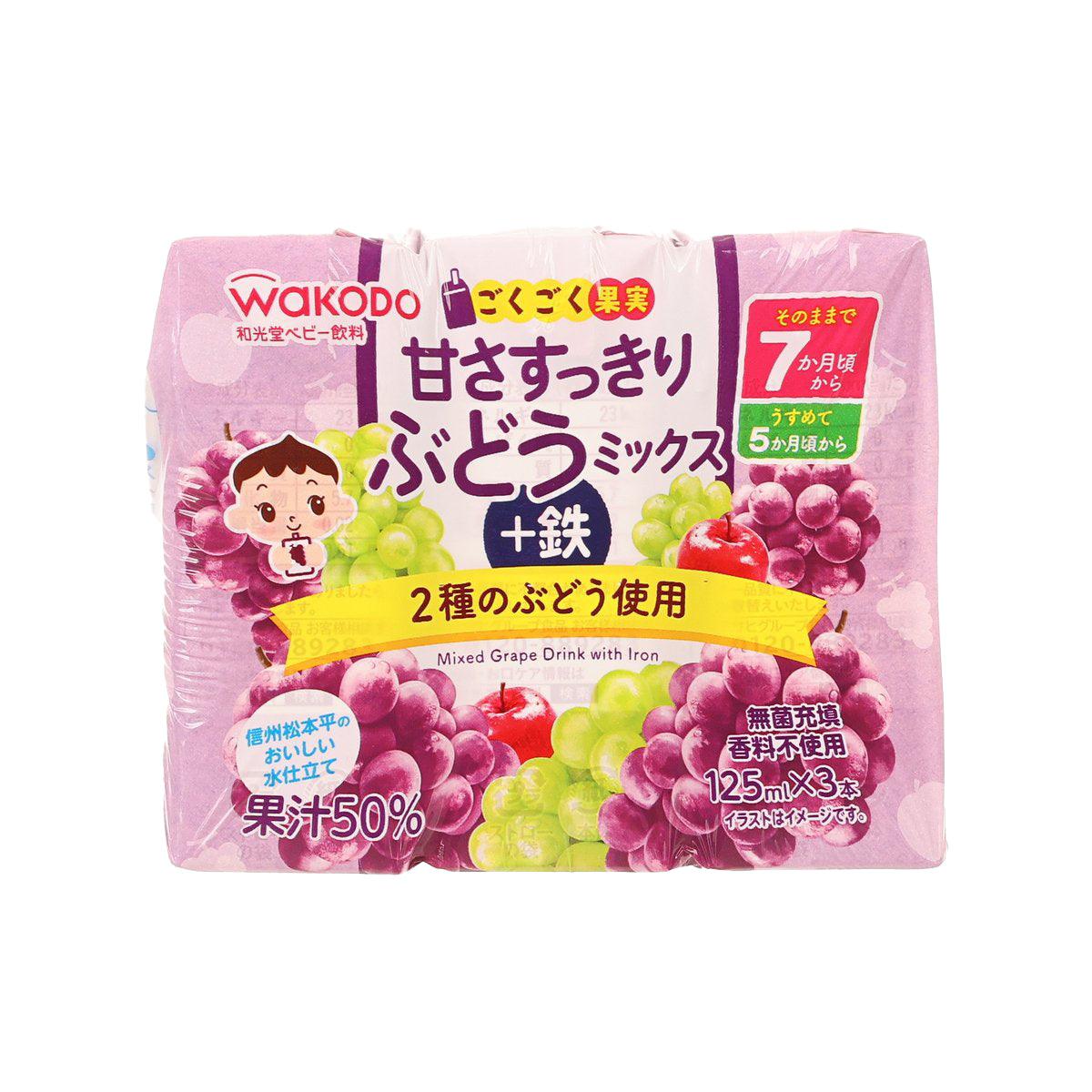 WAKODO Mixed Grape Drink (3 x 125mL)