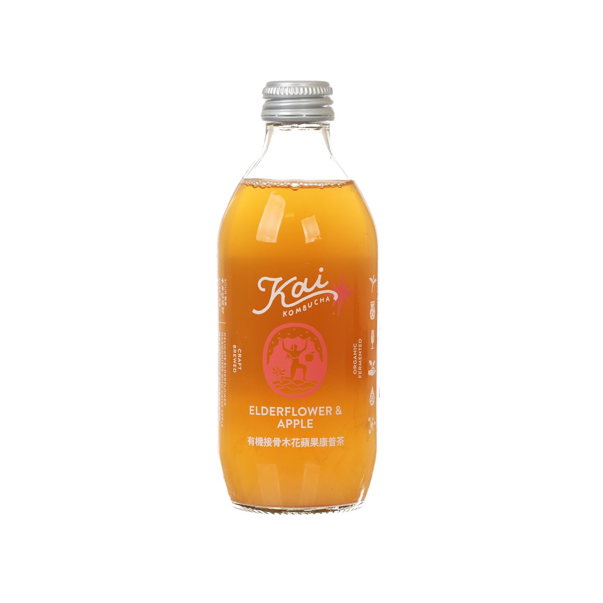 KAI KOMBUCHA Organic Elderflower & Apple Kombucha (330mL)