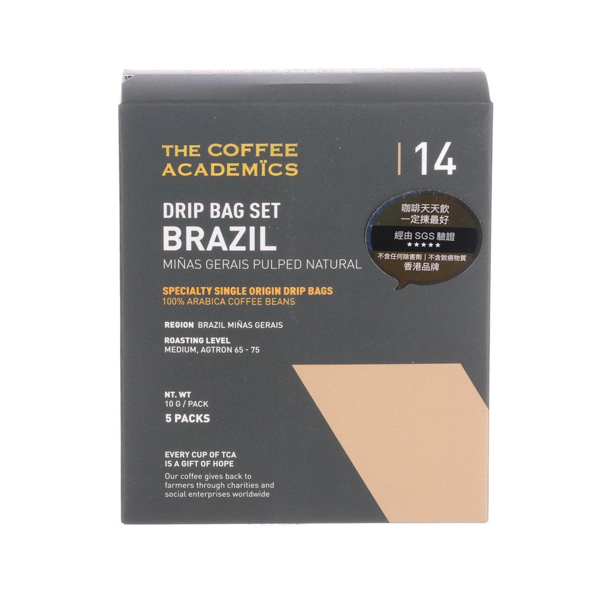 THE COFFEE ACADEMICS Drip Bag Set - 14 Brazil Miñas Gerais Pulped Natural (5 x 10g)
