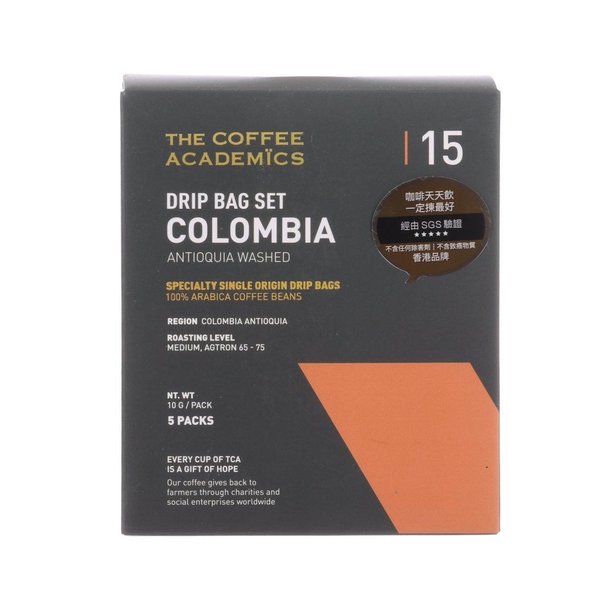 THE COFFEE ACADEMICS Drip Bag Set - 15 Colombia Antioquia Washed (5 x 10g)