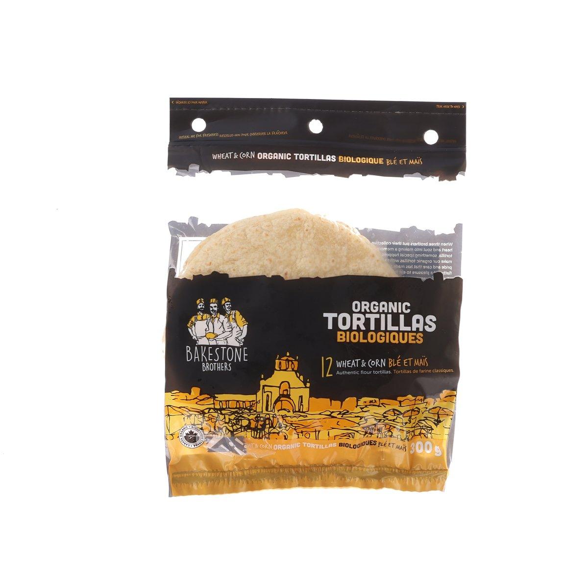 BAKESTONE BROTHERS Organic Wheat & Corn Tortillas (300g)