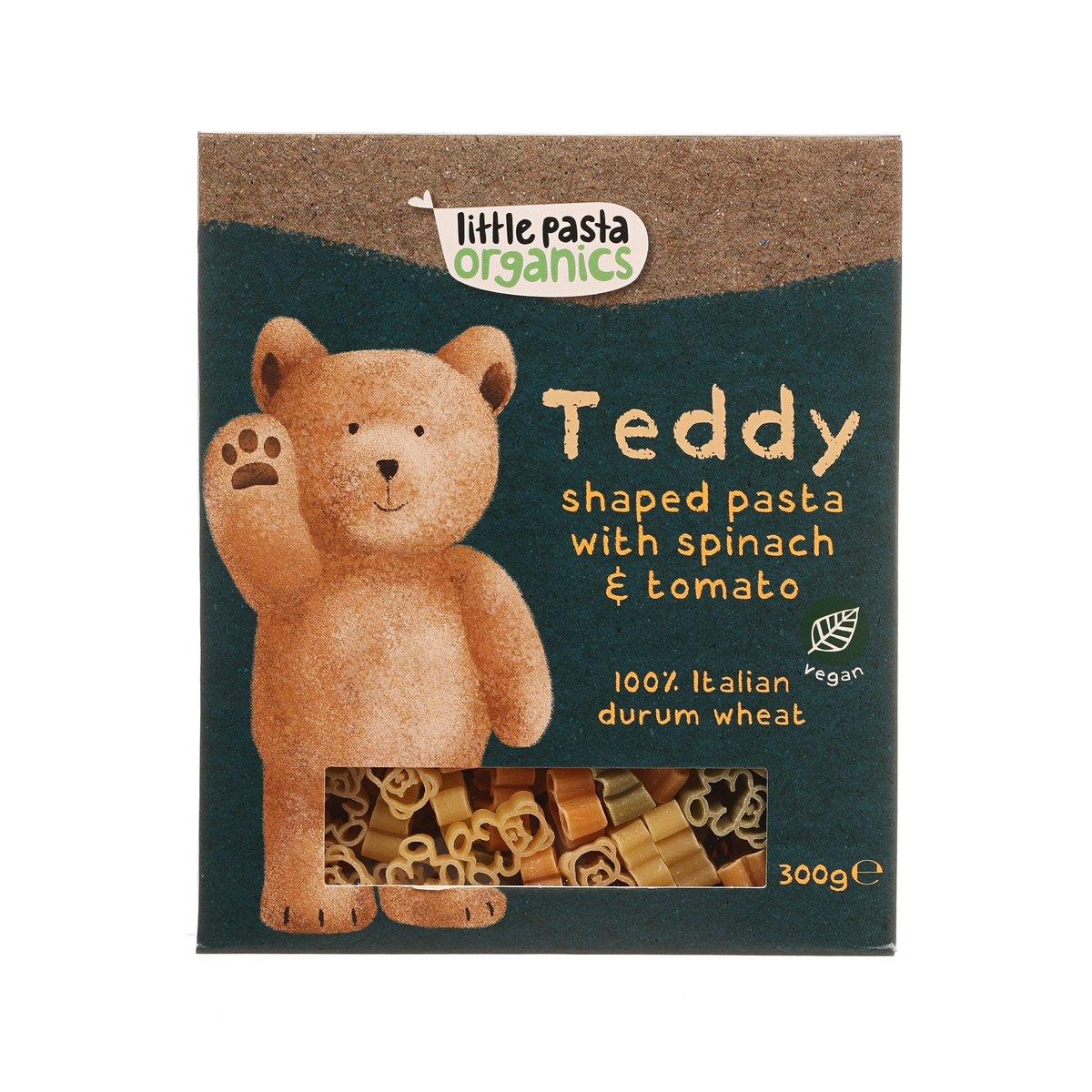 LITTLE PASTA ORGANICS Organic Teddy Shaped Pasta with Spinach & Tomato (300g)