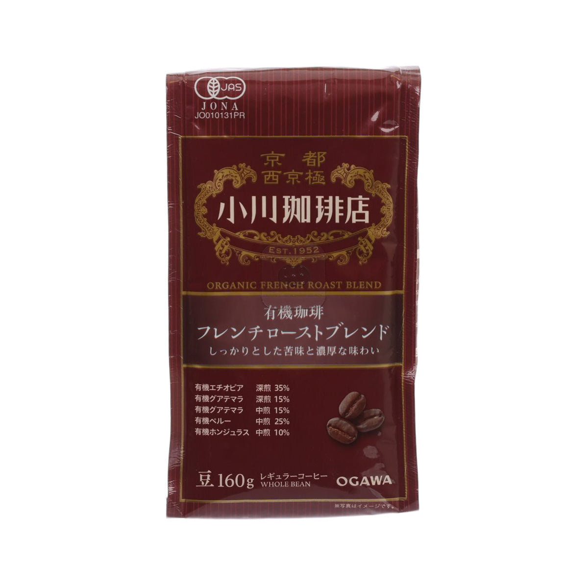 OGAWA COFFEE Organic French Roast Blend Coffee Bean (140g)