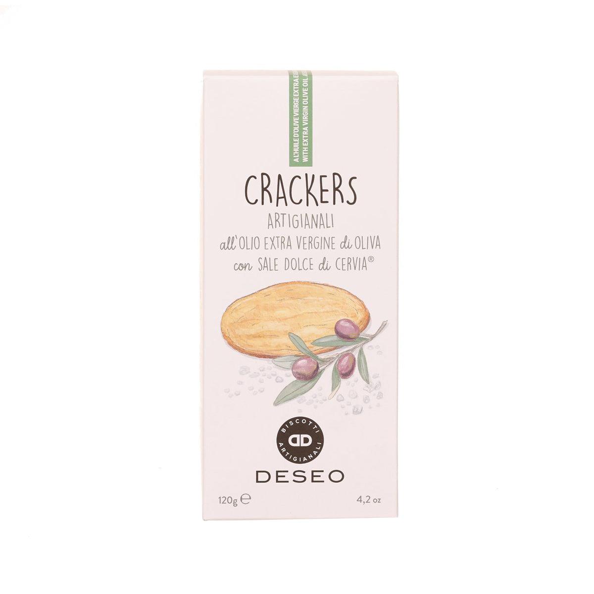 DESEO Crackers with Extra Virgin Olive Oil & Sea Salt (120g)