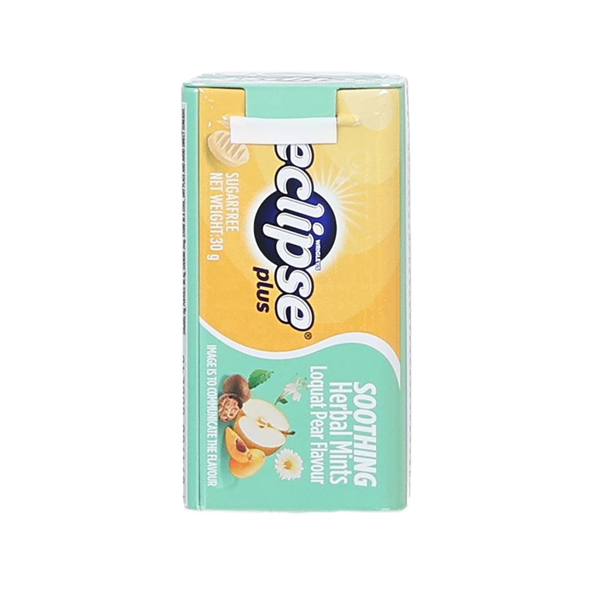 WRIGLEY'S Eclipse Plus Sugarfree Soothing Herbal Mints - Loquat Pear Flavour (30g)