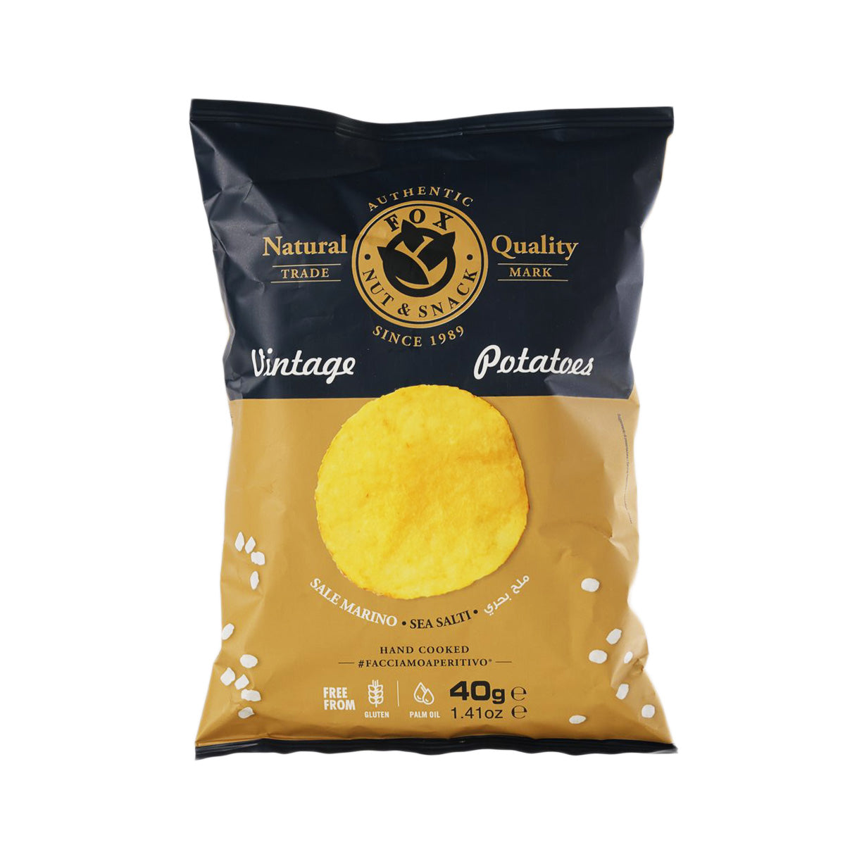 FOX Hand Cooked Potato Chips - Sea Salt (40g)