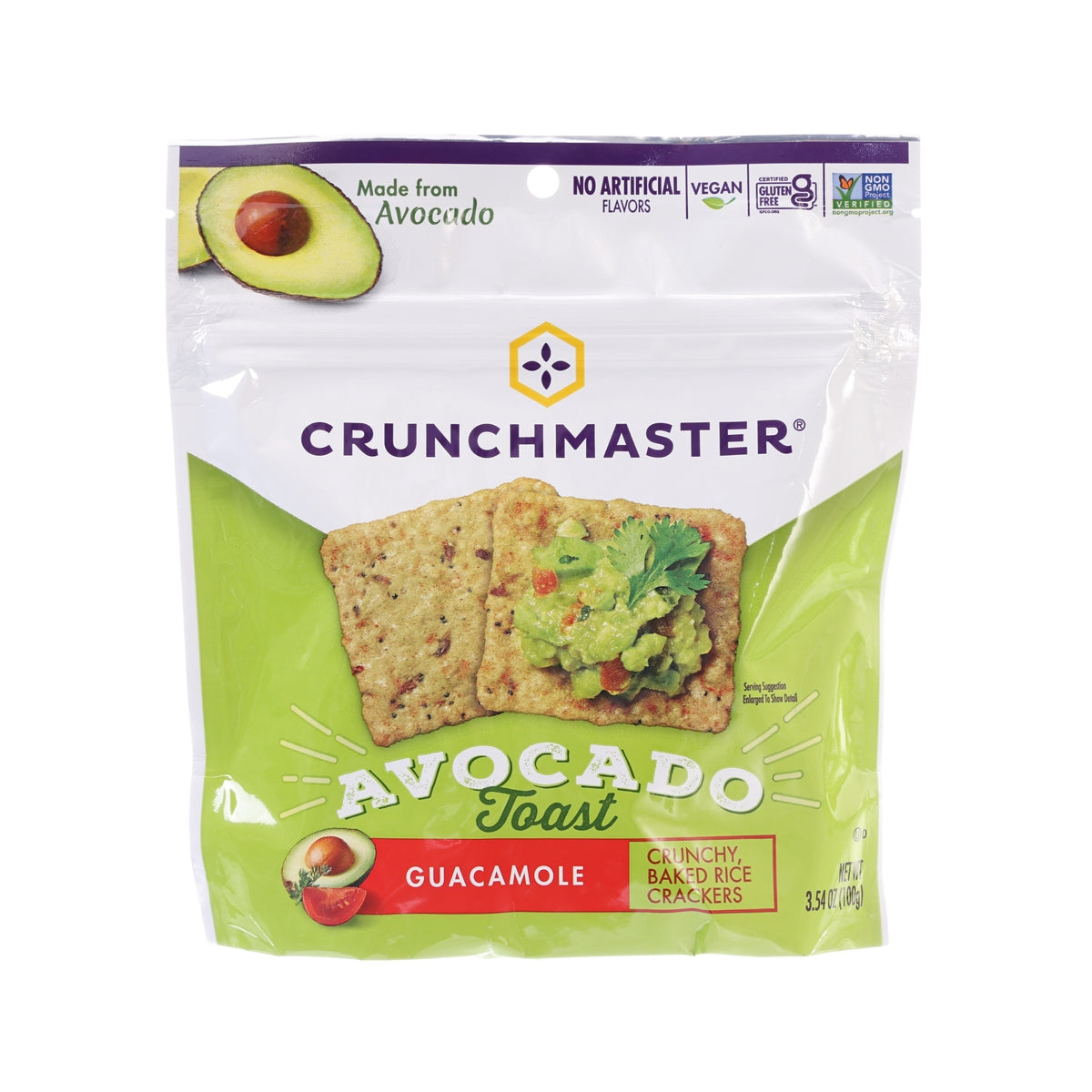 CRUNCHMASTER Avocado Toast Rice Crackers - Guacamole (100g)