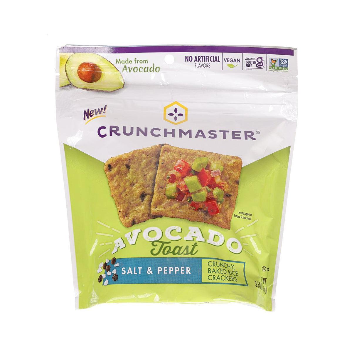 CRUNCHMASTER Avocado Toast Rice Crackers - Salt & Pepper (100g)