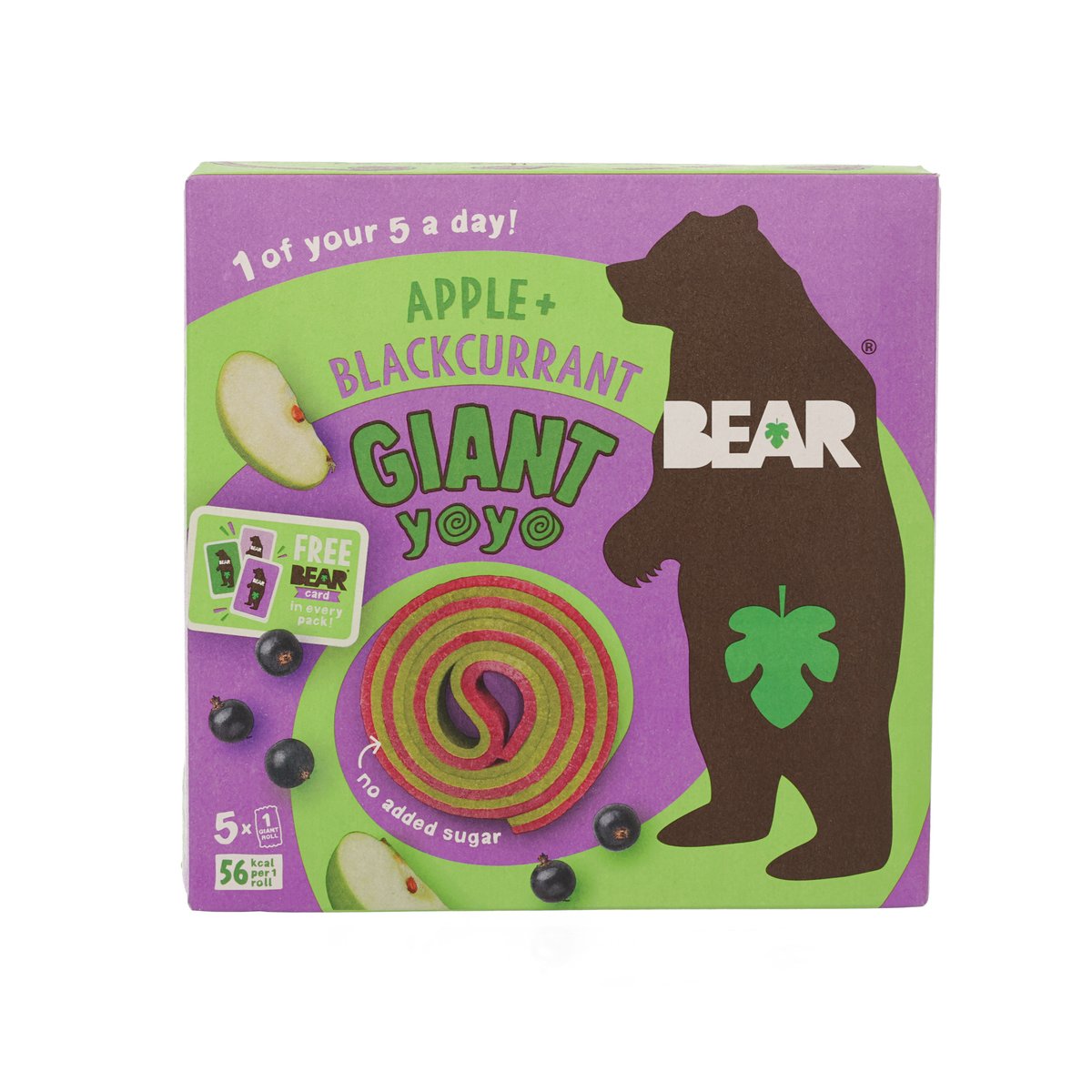 BEAR Pure Fruit Giant Yoyo Rolls - Apple & Blackcurrant (100g)