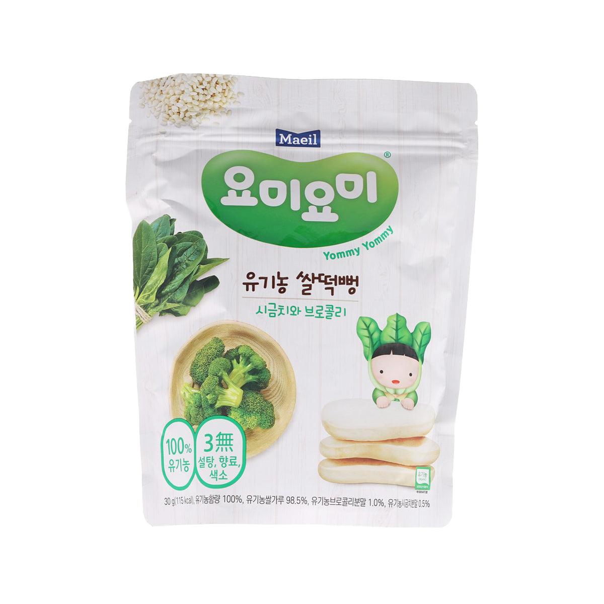 MAEIL Organic Rice Rusk - Spinach & Broccoli (30g)