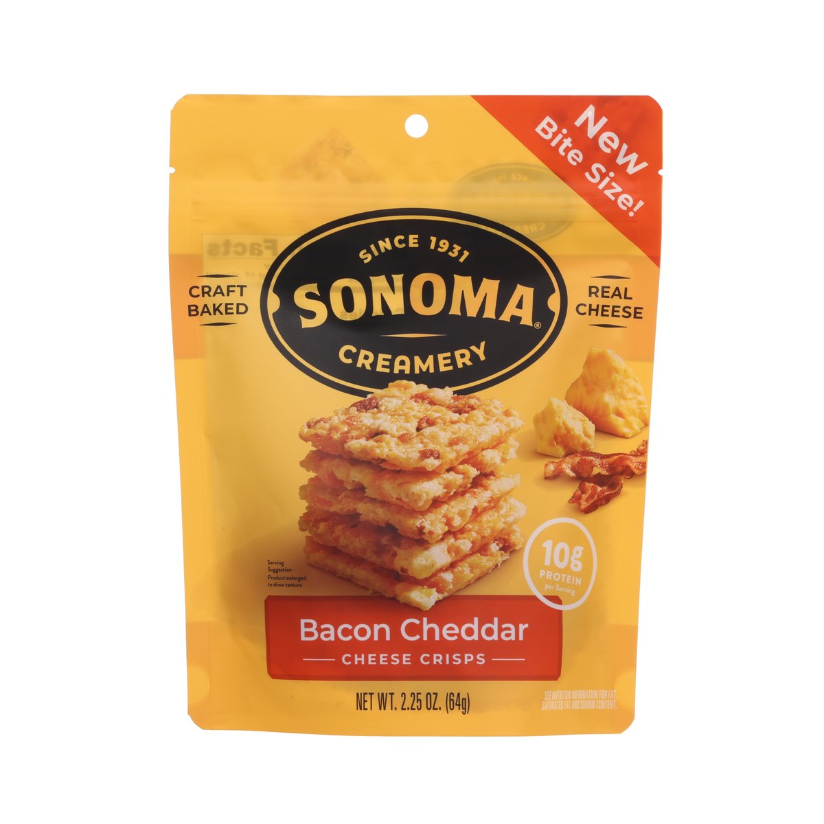 SONOMA CREAMERY Bacon Cheddar Cheese Crisps (64g)