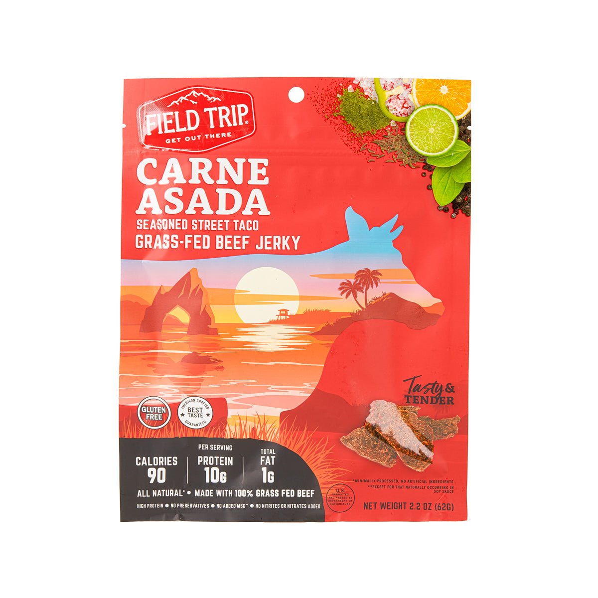 FIELD TRIP Beef Jerky - Carne Asada Seasoned Street Taco (62g)