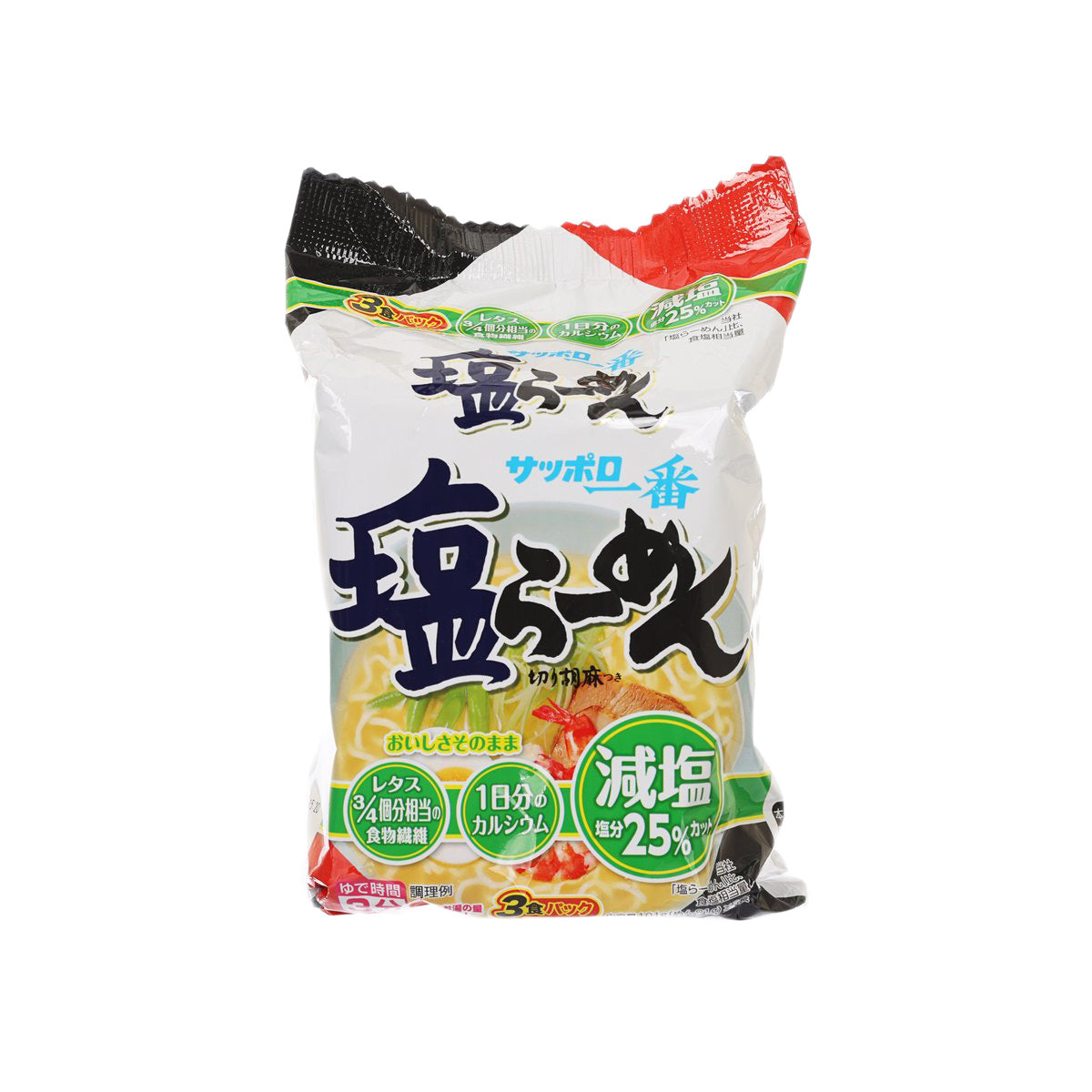 SANYOFOODS Sapporo Ichiban Salt Instant Ramen Noodle - Less Salt (303g)