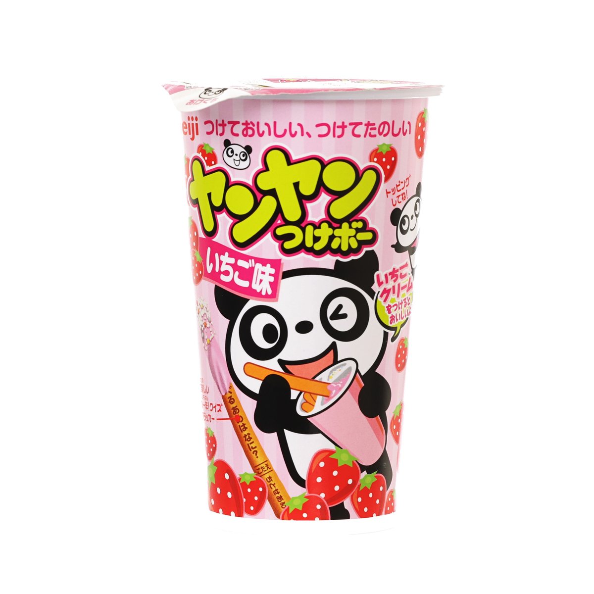 MEIJI Yanyan Biscuit Stick with Strawberry Chocolate Cream (48g)
