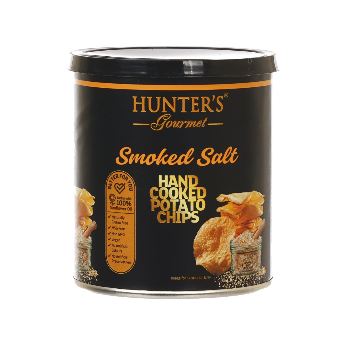 HUNTER'S GOURMET Hand Cooked Potato Chips - Smoked Salt (40g)