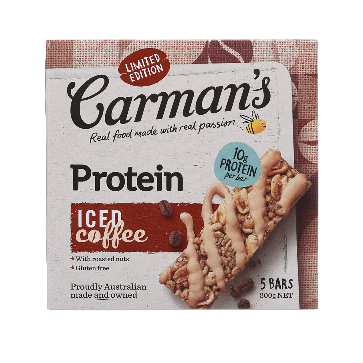 CARMAN'S Iced Coffee Flavour Protein Bar (200g)