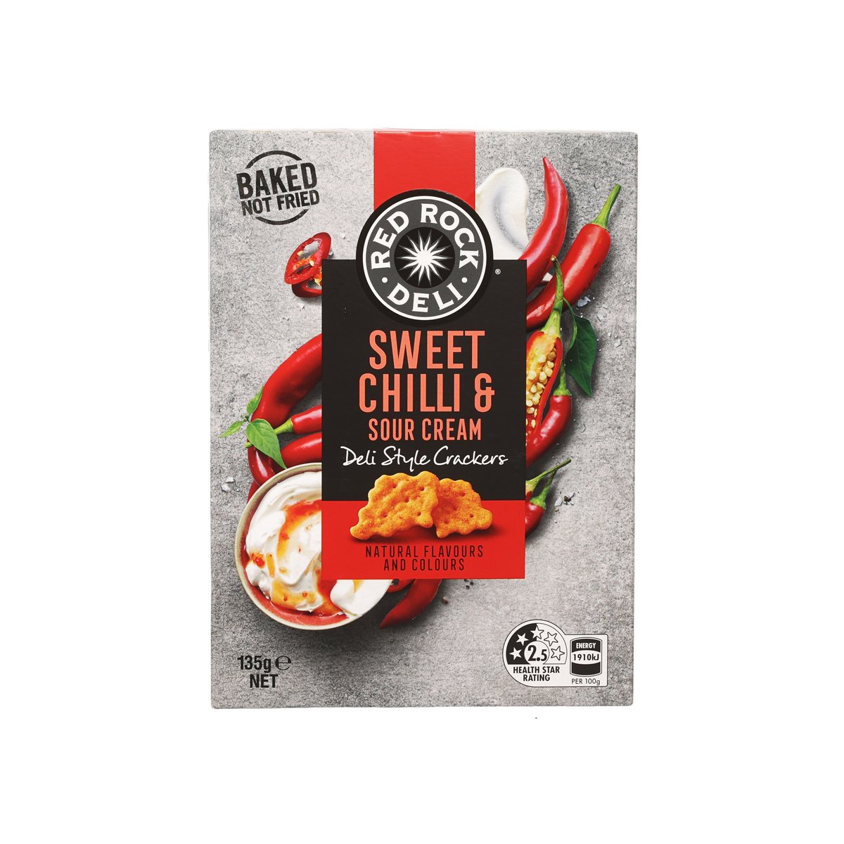 RED ROCK DELI Deli Style Crackers - Sweet Chilli & Sour Cream (135g)