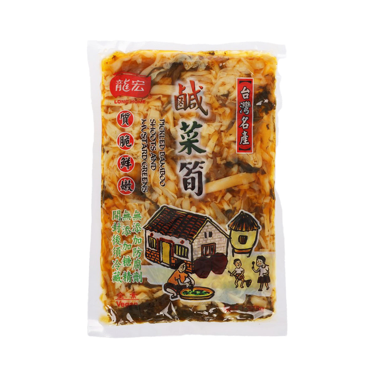 LONG HOME Pickled Bamboo Shoots and Mustard Greens (375g)