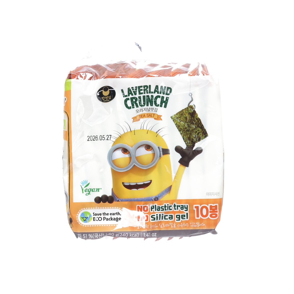 MANJUN Laverland Crunch Sea Salt Flavor Seaweed (40g)