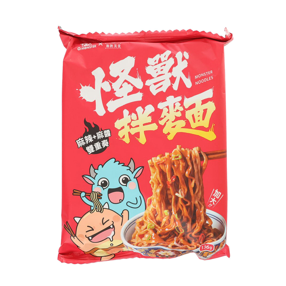 HEQIU Monster Noodles - Spicy Sesame & Sesame Sauce (136g)