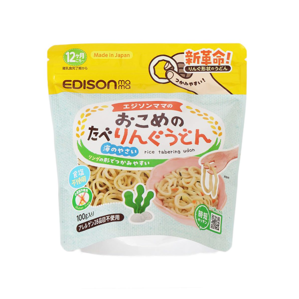 EDISON MAMA Rice Tabering Udon - Kelp (100g)
