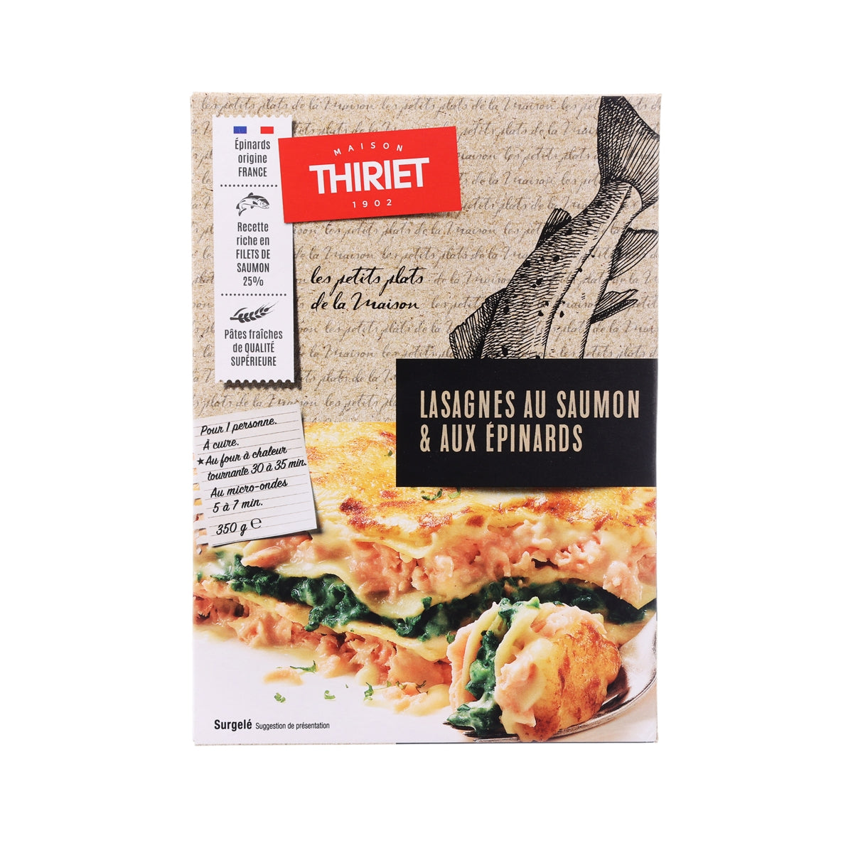 THIRIET Salmon and Spinach Lasagna (350g)