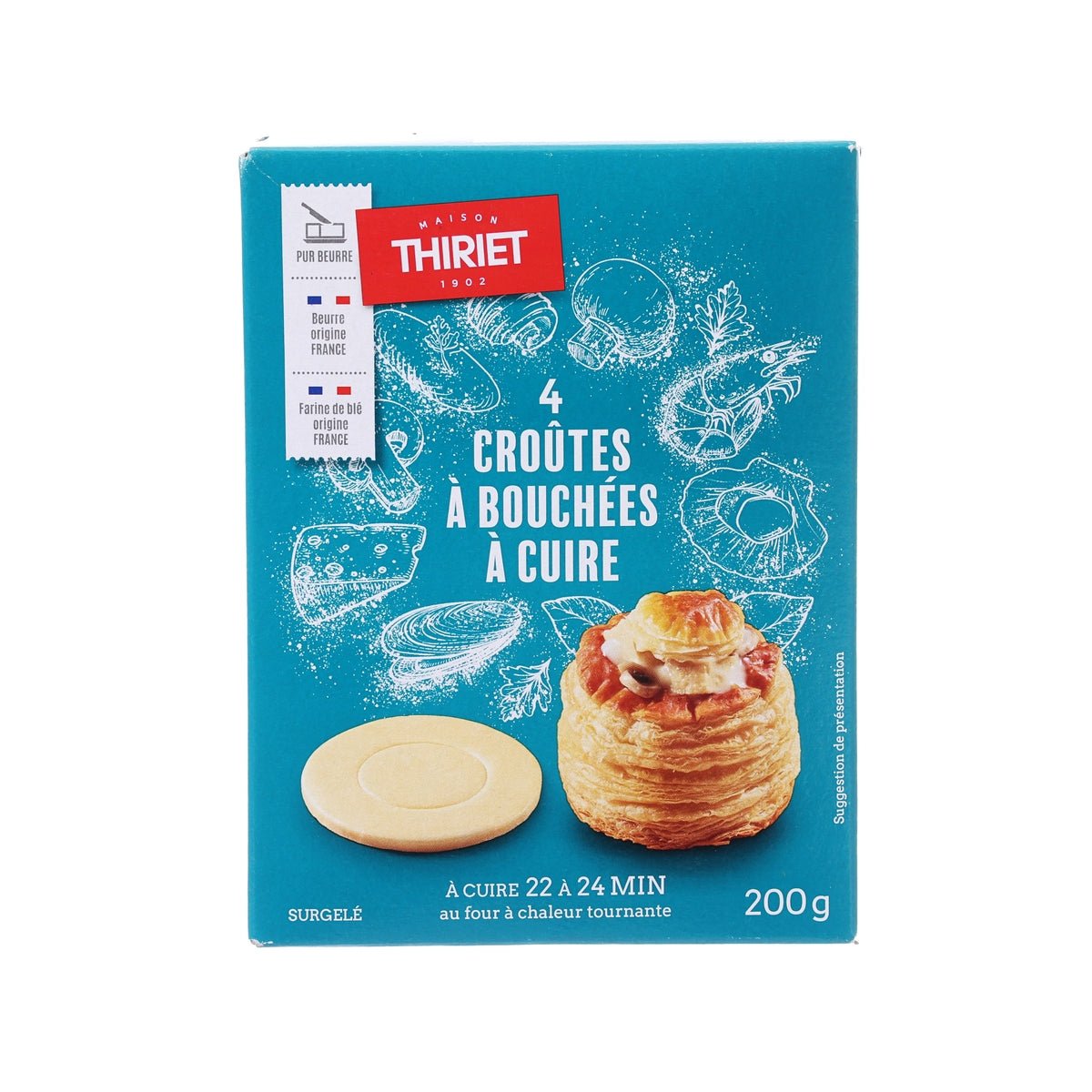 THIRIET 4 Bite-Sized Crusts to Bake (200g)