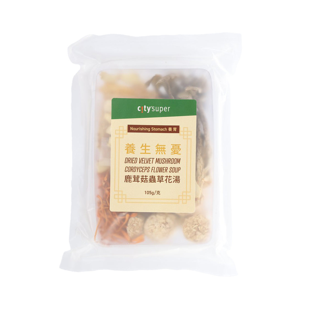 CITYSUPER Dried Velvet Mushroom Cordyceps Flower Soup (105g)
