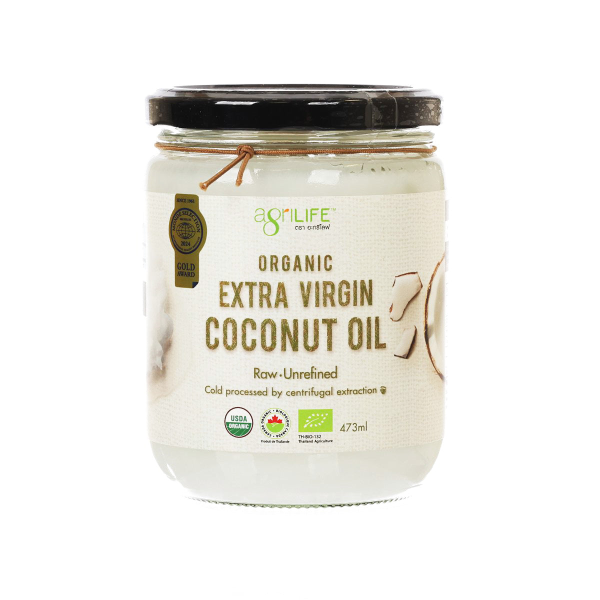 AGRILIFE Organic Extra Virgin Coconut Oil 473ml (473mL)