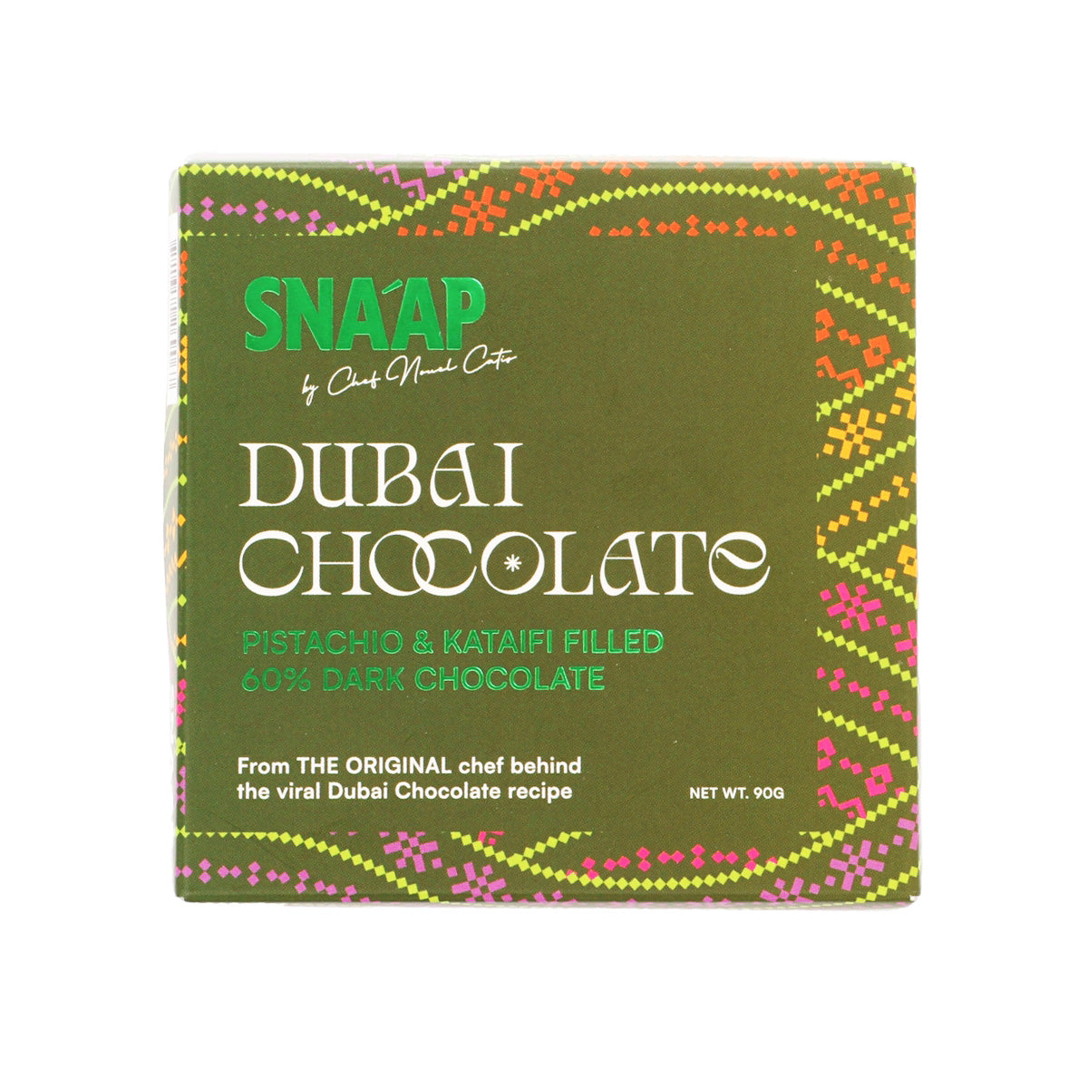 SNAAP CHOCOLATE Dubai Pistachio & Kunafa Filled Dark Chocolate (90g)