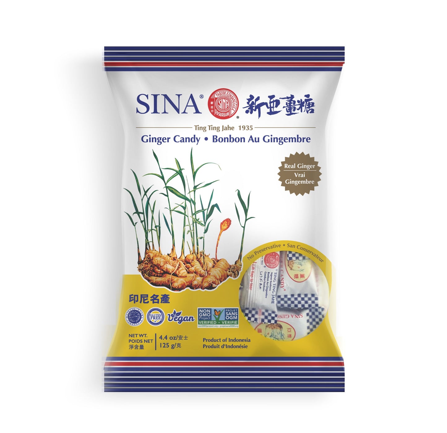 SINA GINGER Ginger Candy - Original (125g)