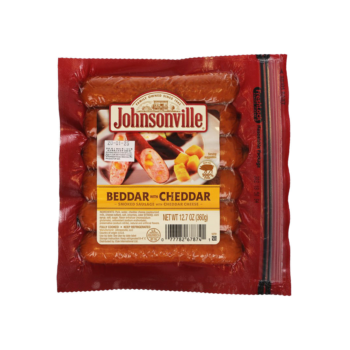 JOHNSONVILLE Beddar with Cheddar Smoked Sausage & Cheddar Cheese (360g)