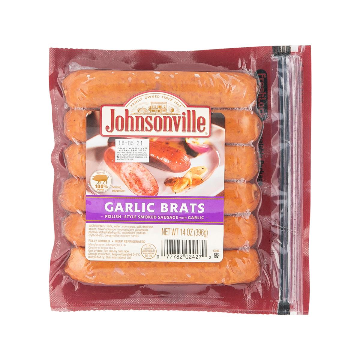 JOHNSONVILLE Garlic Brats Polish-Style Smoked Sausage with Garlic (360g)