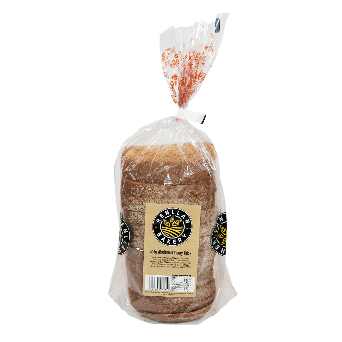 HENLLAN Thick Sliced Wholemeal Bread (400g)