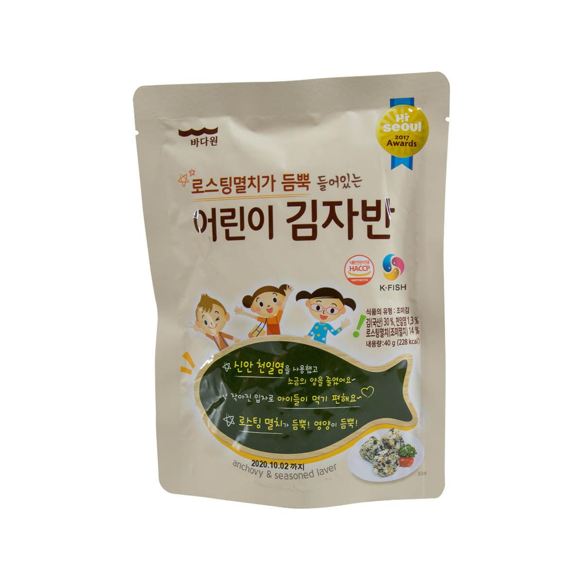 BADAONE Calcium Anchovy & Seasoned Laver (40g)