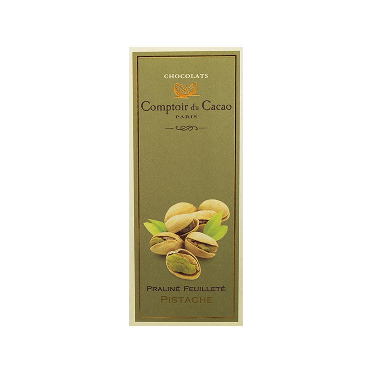 COMPTOIR DU CACAO Pistachio Praline Chocolate Bar (80g)